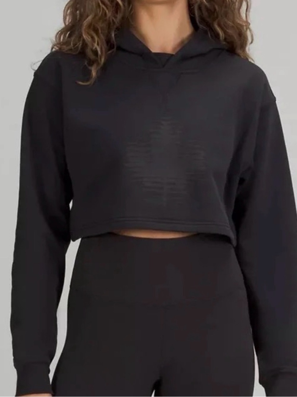 Lululemon Team Canada All Yours Cropped Hoodie Black Size 8